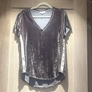 Bella Dahl Metallic Short Sleeve Tee